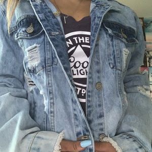 fashion nova ripped denim jacket,
